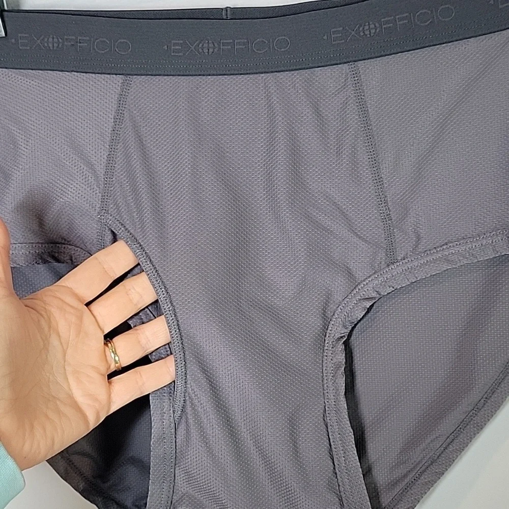 ExOfficio Men's Gray Briefs Give-n-go size Large 1216709